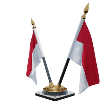 Monaco 3d illustration Double V Desk Flag Stand png