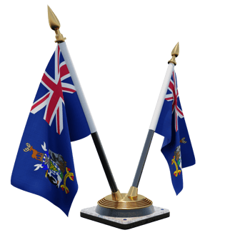 South Georgia and the South Sandwich Islands 3d illustration Double V Desk Flag Stand png