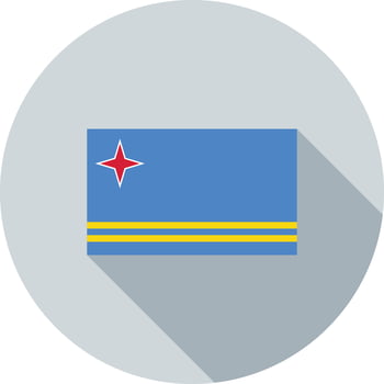 Aruba Flat Long Shadow Icon vector