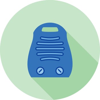 Heater Flat Long Shadow Icon vector