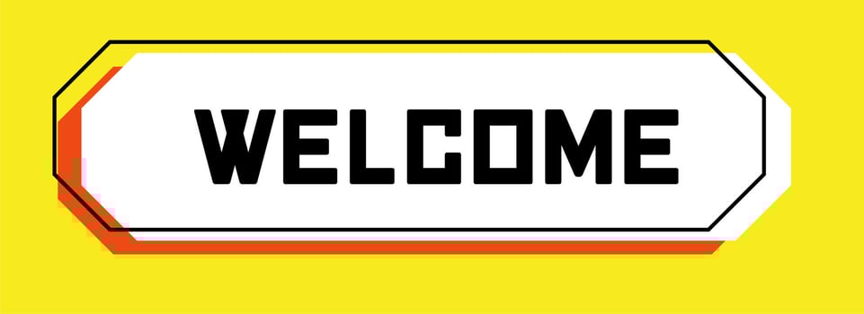 vector banner Welcome poster
