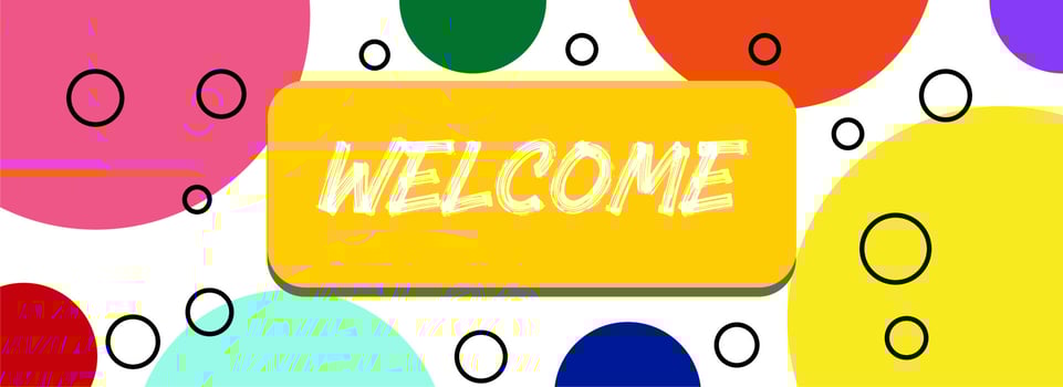 vector banner Welcome poster
