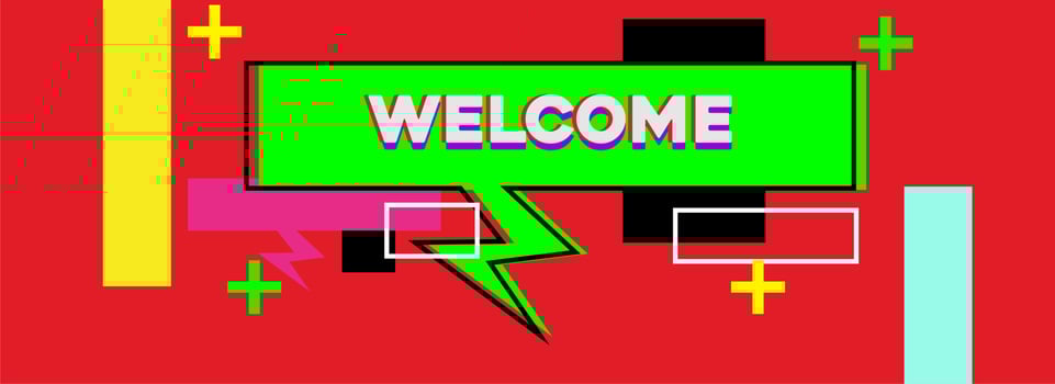 vector banner Welcome poster