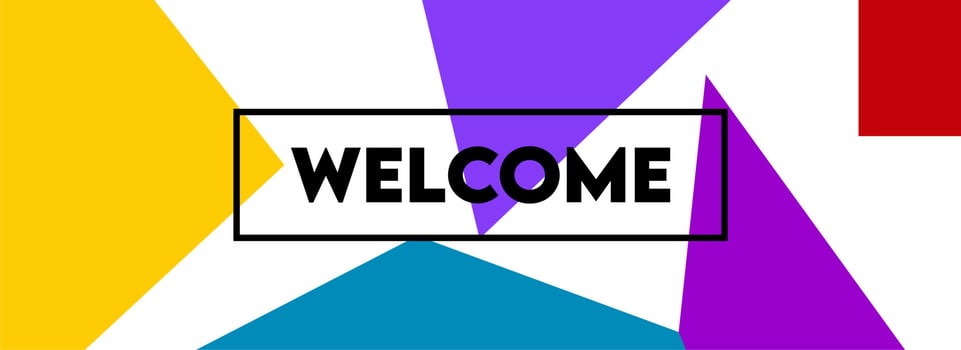 vector banner Welcome poster