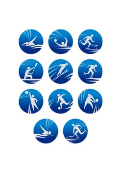 winter sport icons vector