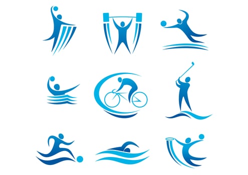 Sport symbols and pictograms vector
