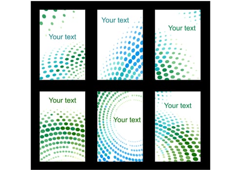 Set of colourful business cards vector