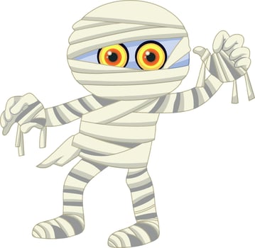 Mummy kid cartoon character vector