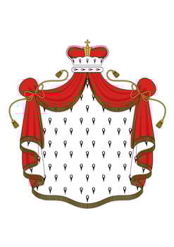 Royal heraldic mantle vector