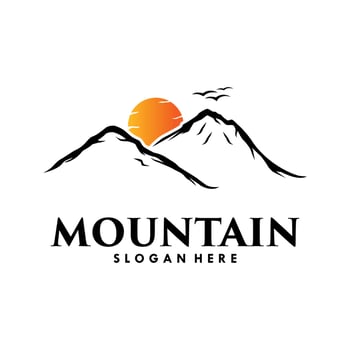 Mountains logo design vector template