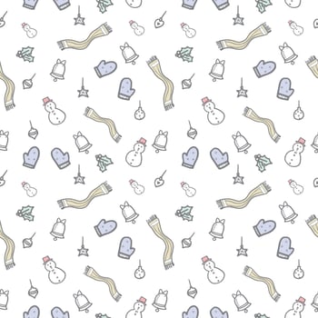 Cute Christmas pattern vector