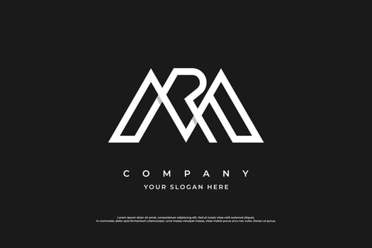 Stylish Initial Letter RM Logo or MR Logo Design Vector