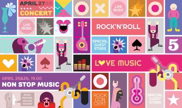Rock Concert poster vector