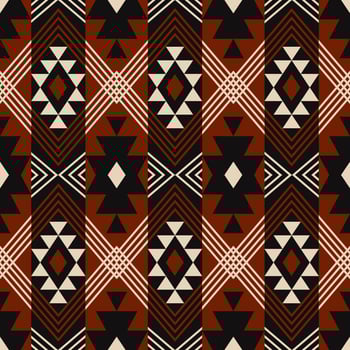 Ethnic geometric pattern. Southwest aztec geometric shape with line stripes seamless pattern background. Use for ethnic fabric, textile, interior decoration elements, upholstery, wrapping. vector
