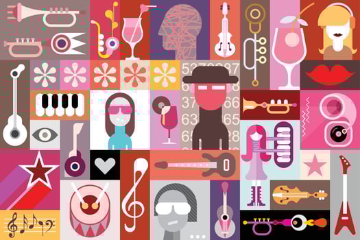 Music People Collage vector