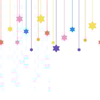 Star of David seamless border vector illustration on white background