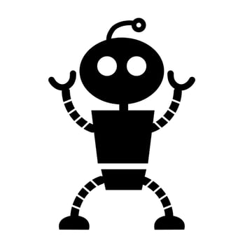 vector black artificial intelligence icon
