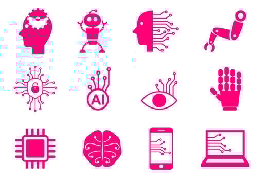 bundle vector black artificial intelligence icon