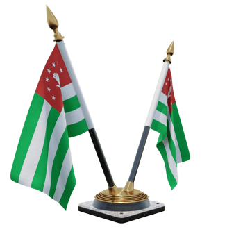 Republic of Abkhazia 3d illustration Double V Desk Flag Stand png