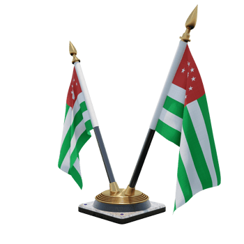 Republic of Abkhazia 3d illustration Double V Desk Flag Stand png