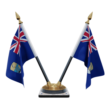 Saint Helena 3d illustration Double V Desk Flag Stand png