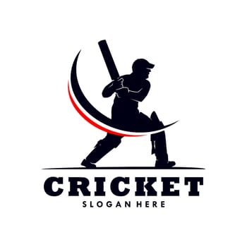 Cricket Sport Logo Template Design vector