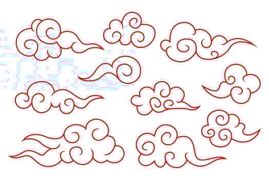 Cartoon clouds seamless pattern vector