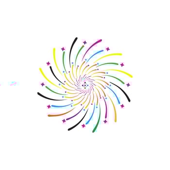 Firework vector icon illustration design template