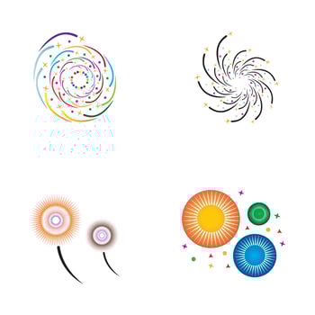 Firework vector icon illustration design template