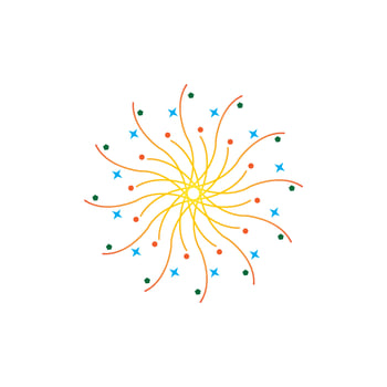 Firework vector icon illustration design template