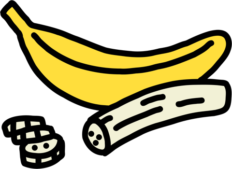 doodle freehand sketch drawing of banana fruit. png