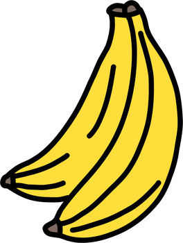doodle freehand sketch drawing of banana fruit. png