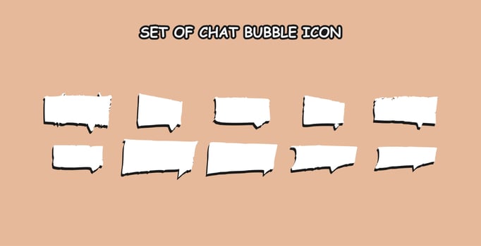 Set of Chat Bubble Icon vector