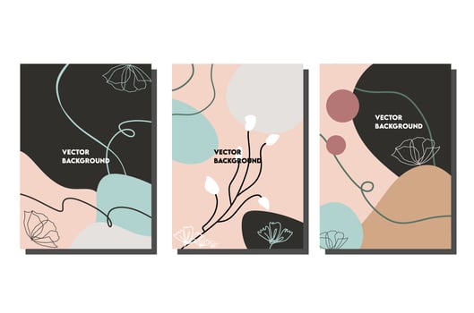 Modern abstract covers set, minimal covers design. Colorful geometric background, vector illustration.