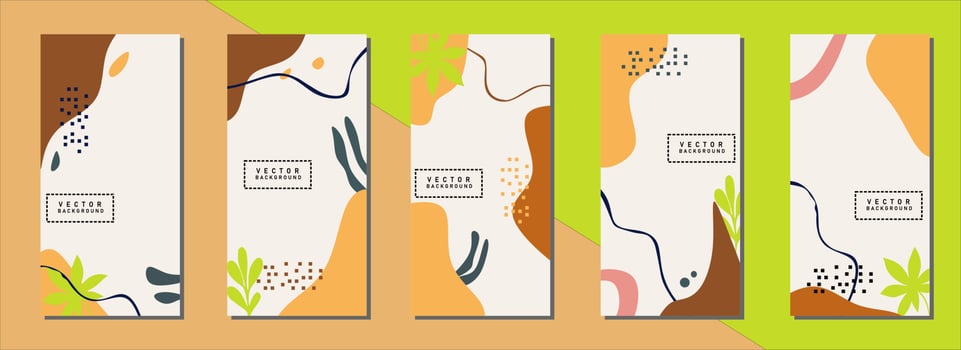 Modern abstract covers set, minimal covers design. Colorful geometric background, vector illustration.