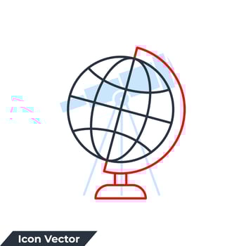 geography icon logo vector illustration. globe symbol template for graphic and web design collection