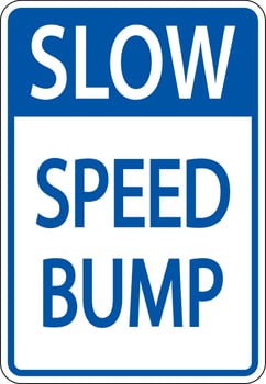 Slow Speed Bump Sign On White Background vector