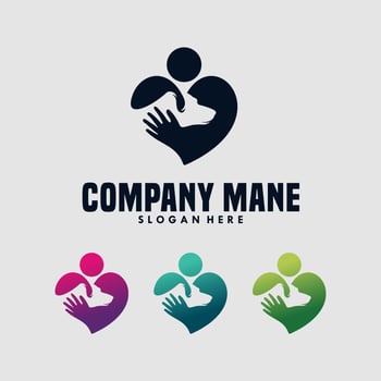 Dog lover logo design template vector