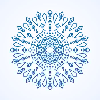 Beautiful lineart ethnic mandala pattern vector