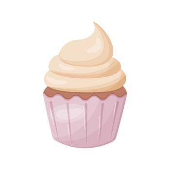 bright delicious cupcake vector