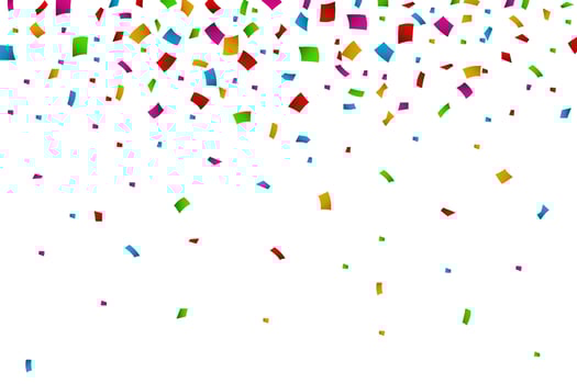 Confetti seamless bright round frame colorful for celebration vector