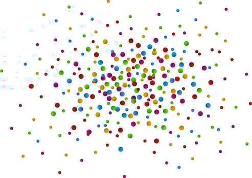 Confetti seamless bright round frame colorful for celebration vector