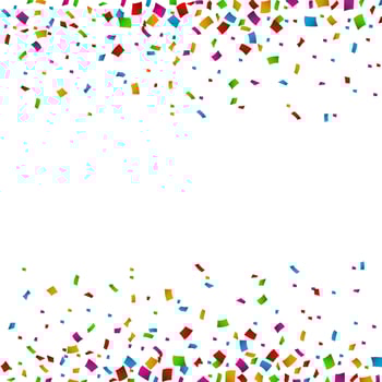 Confetti seamless bright round frame colorful for celebration vector