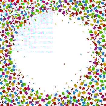 Confetti seamless bright round frame colorful for celebration vector