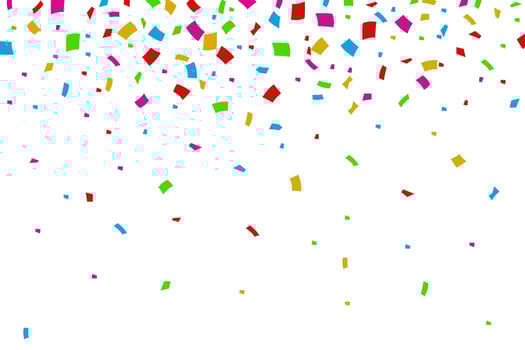 Confetti seamless bright round frame colorful for celebration vector