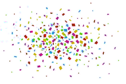 Confetti seamless bright round frame colorful for celebration vector