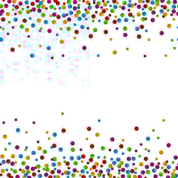 Confetti seamless bright round frame colorful for celebration vector