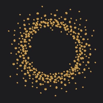 Golden confetti luxury festive on black background vector