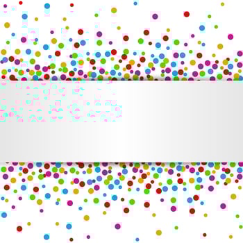 Confetti seamless bright round frame colorful for celebration vector