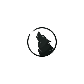 Wolf vector logo design template.